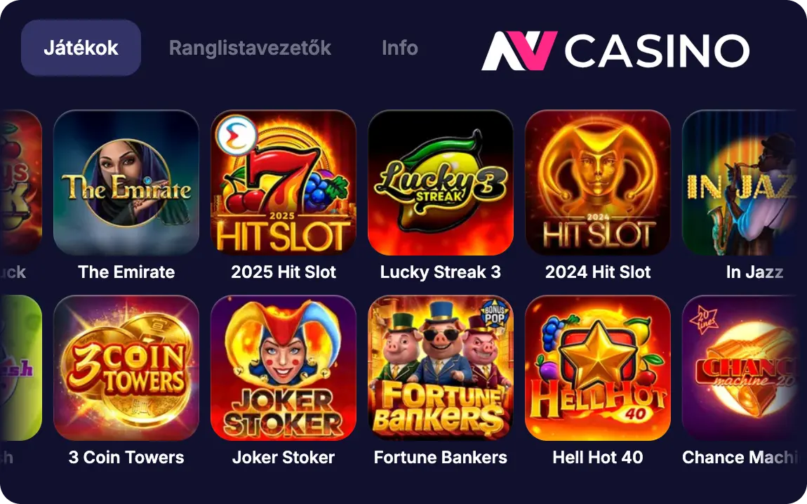 slot játékok gyűjteménye